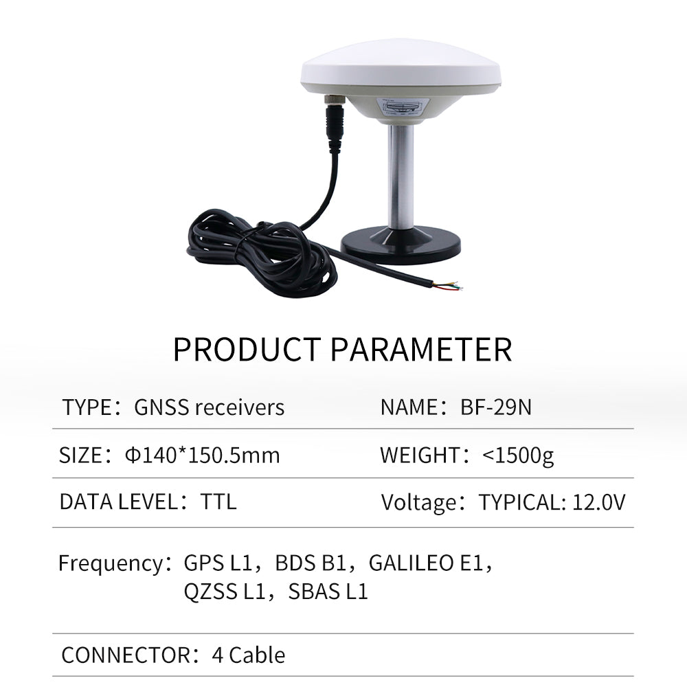 Beitian's new GPS mushroom head receiver GNSS Beidou various serial port built-in module antenna BF-29D Beitian's new GPS mushroom head receiver GNSS Beidou various serial port built-in module antenna BF-29D